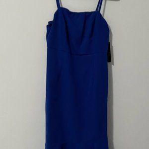 Royal Blue Knee Length Dress